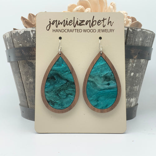 Marine Swirl Acrylic Teardrops (Vault)