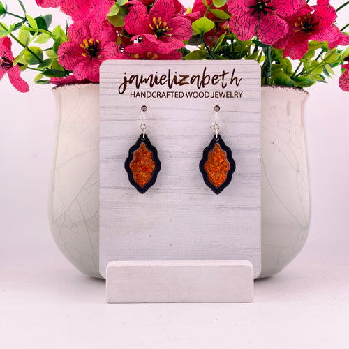 Pumpkin Spice Glitter Earrings