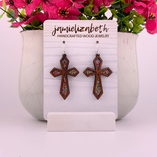 Divine Cross with Multicolored Acrylic