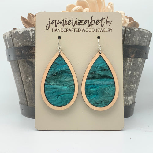 Marine Swirl Acrylic Teardrops (Vault)