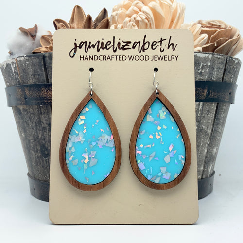 Azure Blue Sparkle Acrylic