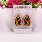 Retro Dots Teardrop Earrings | ’70s Throwback
