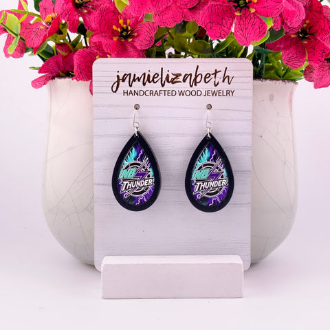 NB Home Educators Thunder Earrings | School Spirit Elevated