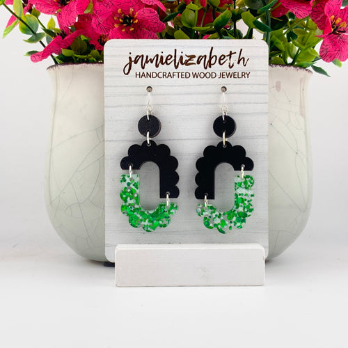 Green and White Boho Bubbles