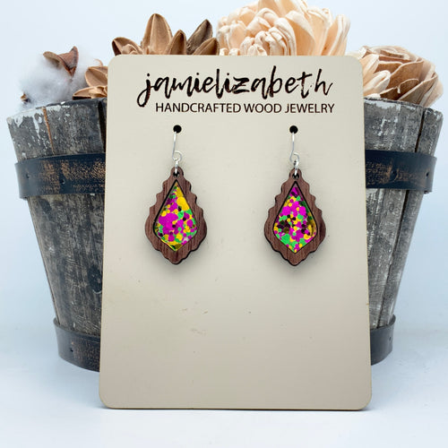 Mardi Gras Acrylic - Earrings