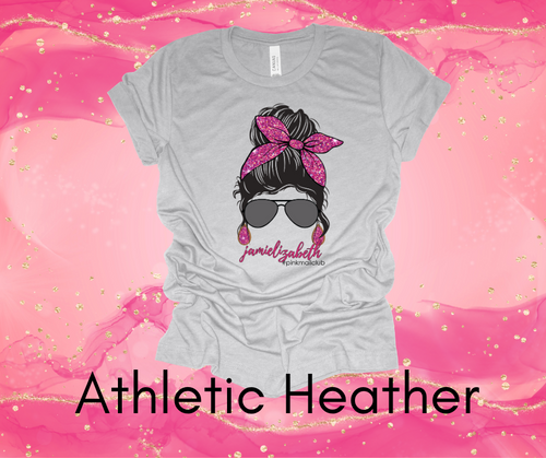 Jamielizabeth Messy Bun Girl - Short Sleeve T-Shirt (Multiple Colors)