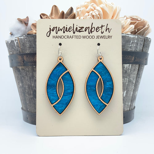 Blue Swirl Marquise
