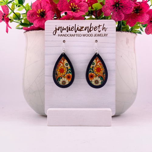 Flower Power Teardrop Earrings | ’70s Throwback