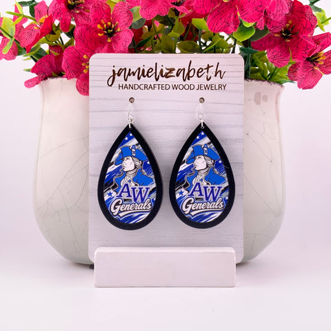 AW Generals Earrings | School Spirit Elevated