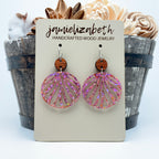 Pink Sparkle Shell Drop - Earrings (Vault)