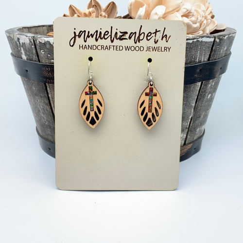 Radiant Cross Masterpiece - Multi-colored - Earrings
