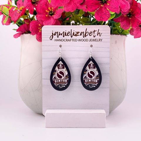 Sinton Pirates Earrings | School Spirit Elevated