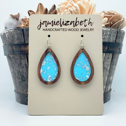 Azure Blue Sparkle Acrylic