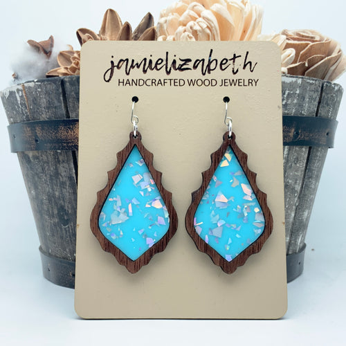 Azure Blue Sparkle Acrylic
