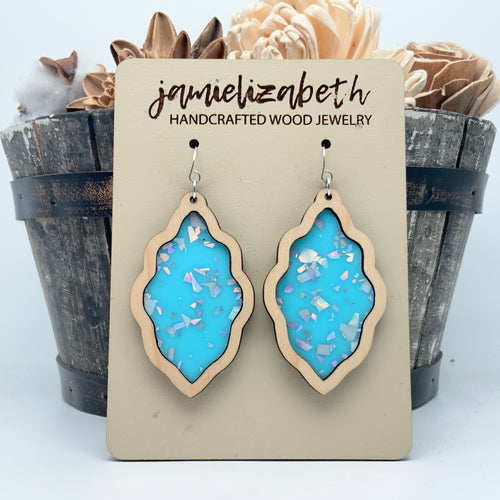 Azure Blue Sparkle Acrylic