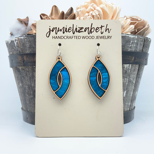 Blue Swirl Marquise