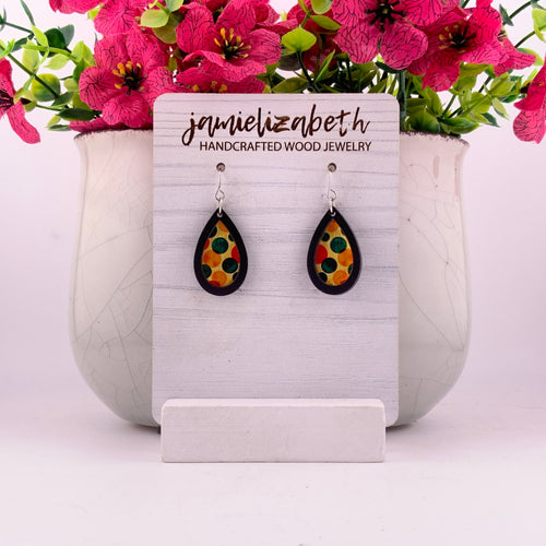 Retro Dots Teardrop Earrings | ’70s Throwback