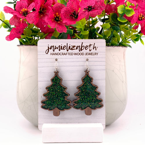 Emerald Glitter Trees