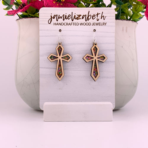 Divine Cross with Multicolored Acrylic
