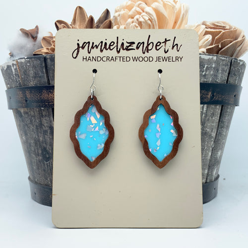 Azure Blue Sparkle Acrylic