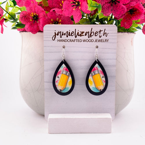 Customizable Teacher Pencil Earrings