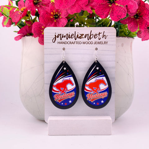 Nixon Smiley Mustangs Earrings | School Spirit Elevated