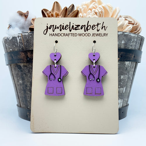 Purple Scrubs - Earrings