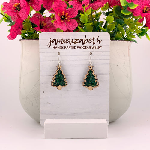 Emerald Glitter Trees