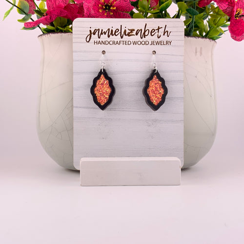 Coral Chunky Glitter Scallops  (Vault)
