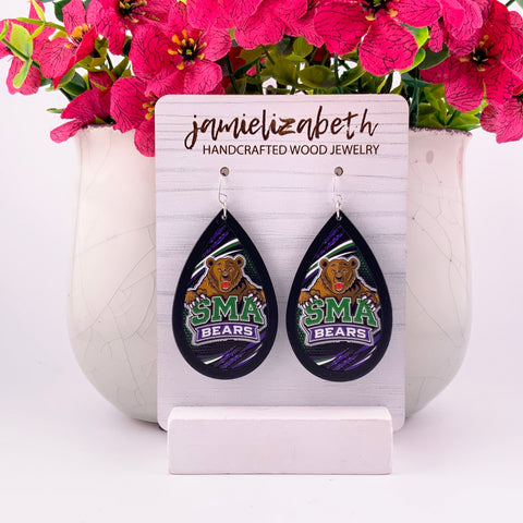 SMA Bears Earrings | School Spirit Elevated