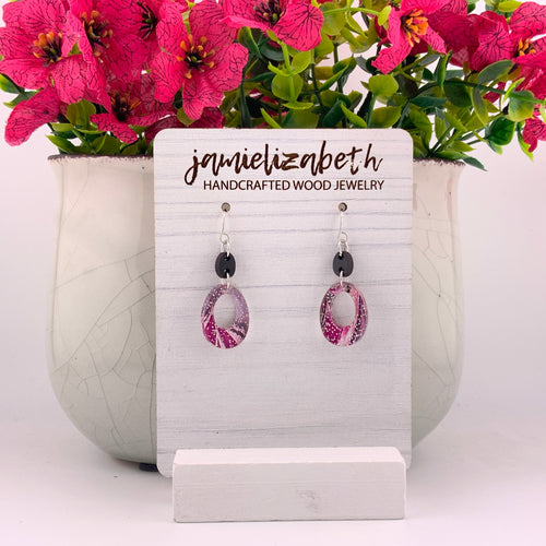 Pink & White Swirl Olive Drops