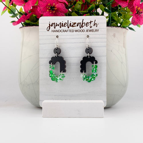 Green and White Boho Bubbles