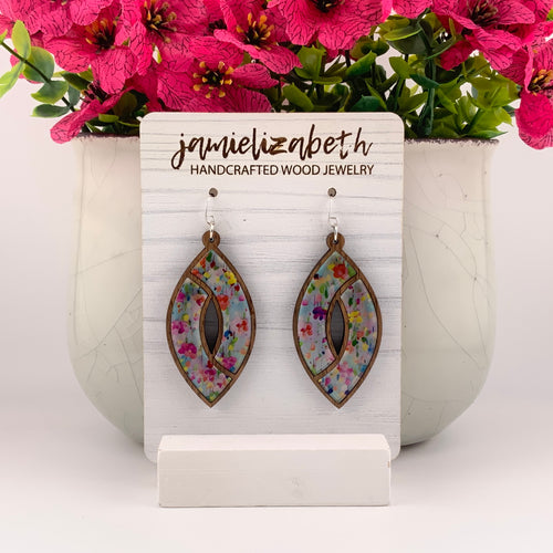 Spring Splash Acrylic Marquise