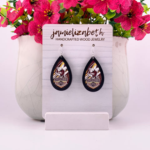 Flour Bluff Hornets Earrings | School Spirit Elevated