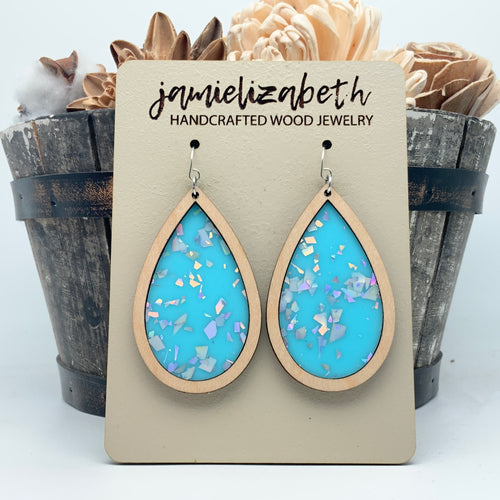 Azure Blue Sparkle Acrylic