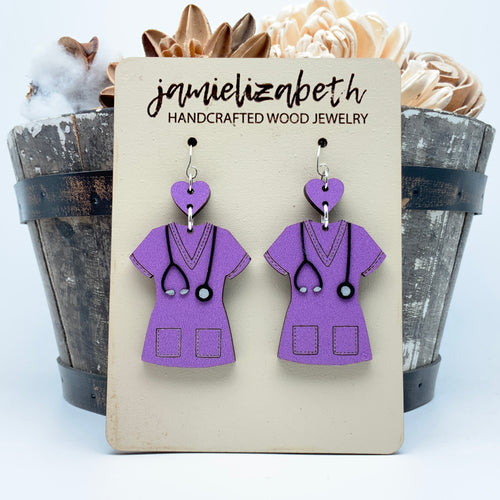 Purple Scrubs - Earrings