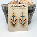 Angelic Blue Cross Masterpiece - Earrings