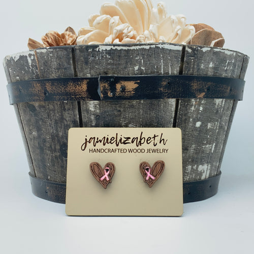 Breast Cancer Awareness Hearts - Earrings (Vault)