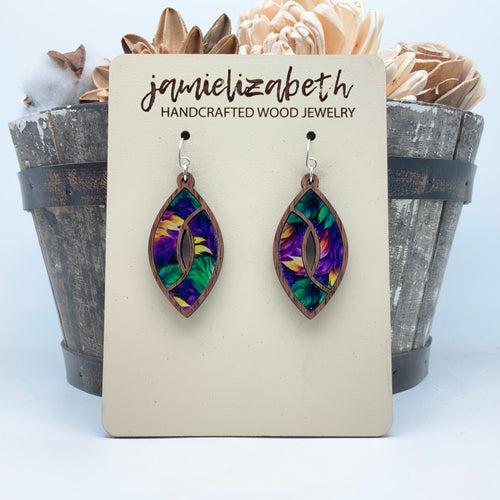 A Feather In Your Hat Teardrops and Marquise - Earrings