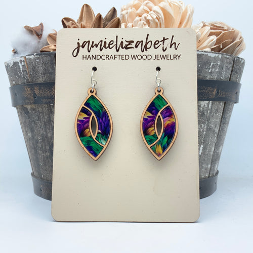 A Feather In Your Hat Teardrops and Marquise - Earrings