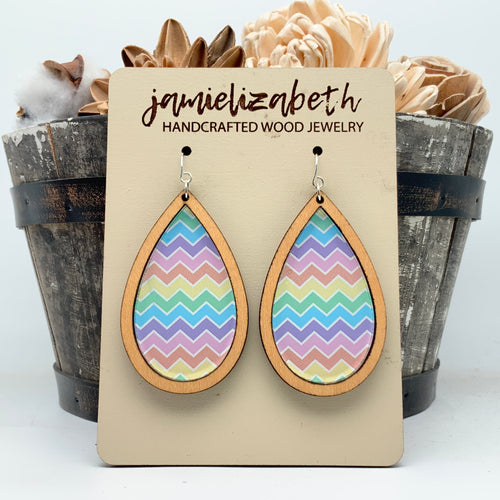 Spring Chevron Acrylic - Earrings