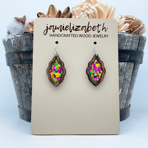 Mardi Gras Acrylic - Earrings