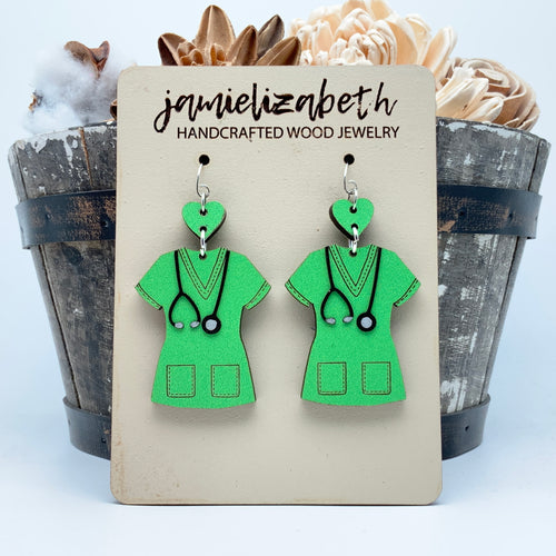 Green Scrubs - Earrings