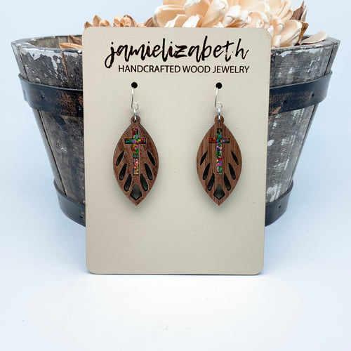 Radiant Cross Masterpiece - Multi-colored - Earrings