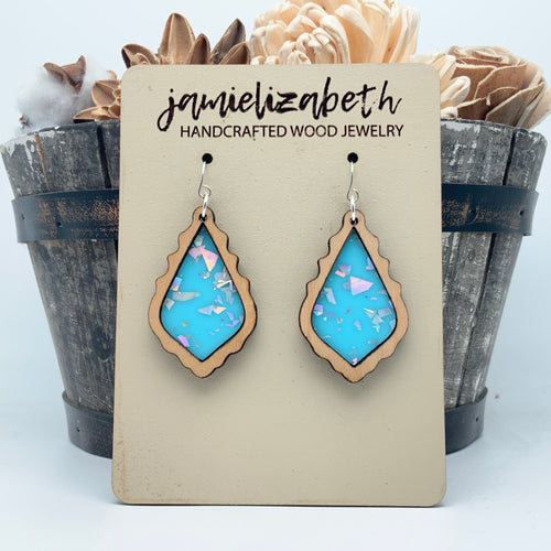 Azure Blue Sparkle Acrylic