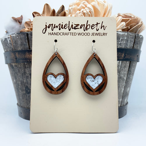Simple White Heart Hoop  (Vault)