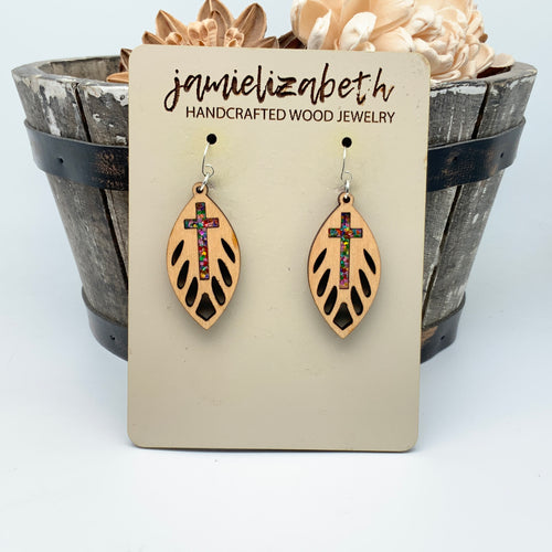 Radiant Cross Masterpiece - Multi-colored - Earrings