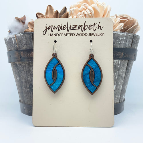 Blue Swirl Marquise