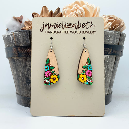 Hand-painted Floral Boomerangs