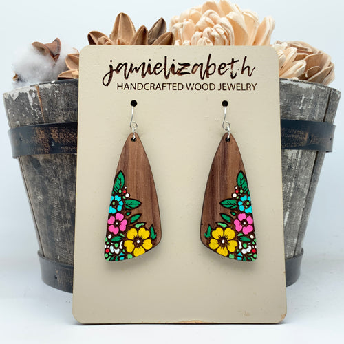 Hand-painted Floral Boomerangs